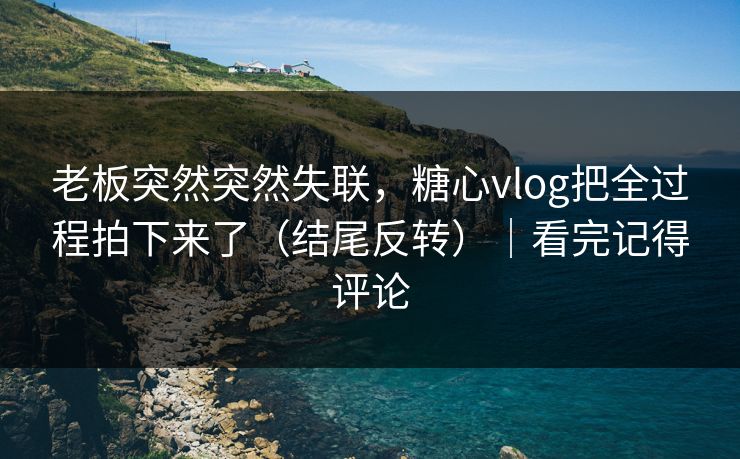 老板突然突然失联，糖心vlog把全过程拍下来了（结尾反转）｜看完记得评论
