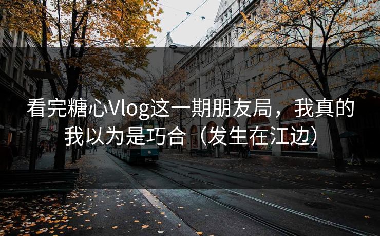 看完糖心Vlog这一期朋友局，我真的我以为是巧合（发生在江边）